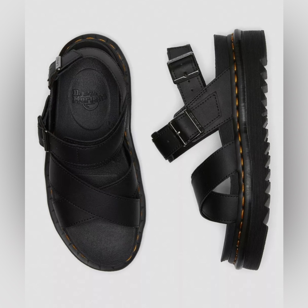 Dr. Martens VOSS II WOMEN'S LEATHER STRAP SANDALS size US 7 (W) size US 6 (M)